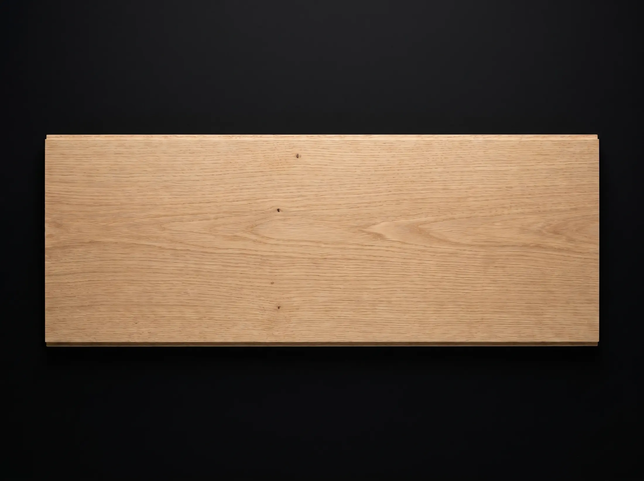 Grade AB oak surface with refined, minimal knots